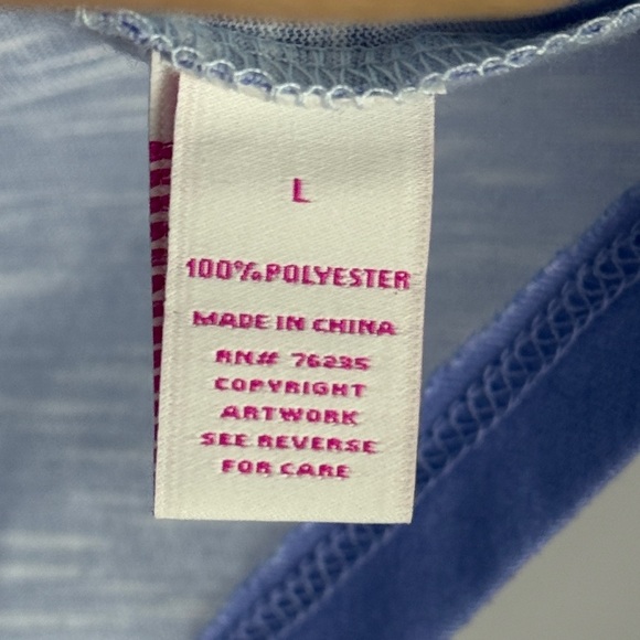 Leoma Lovegrove Artsy Short Dolman Sleeve Purple Swan T Shirt Size Large - Picture 9 of 10